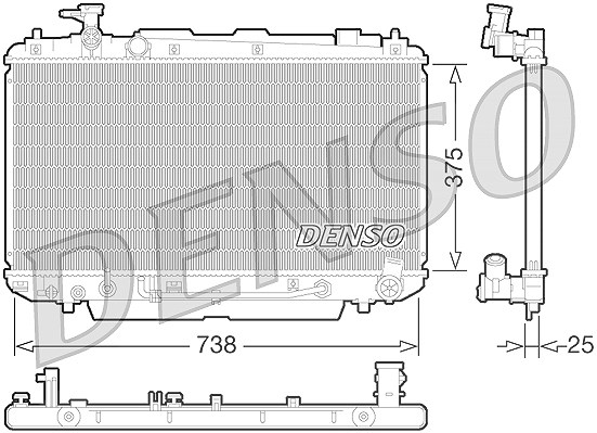 Denso Kühler, Motorkühlung [Hersteller-Nr. DRM50065] für Toyota
