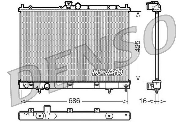 Denso Kühler, Motorkühlung [Hersteller-Nr. DRM45031] für Mitsubishi
