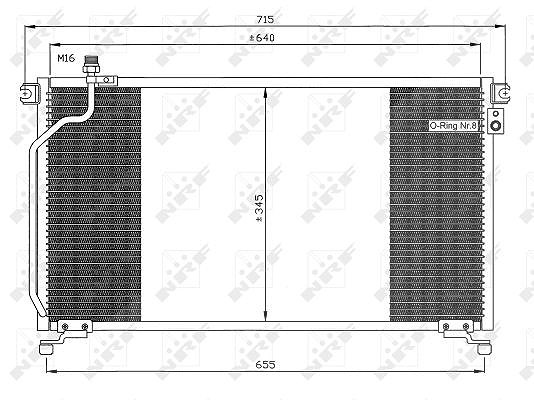 Nrf Kondensator, Klimaanlage [Hersteller-Nr. 35374] für Nissan, Ford