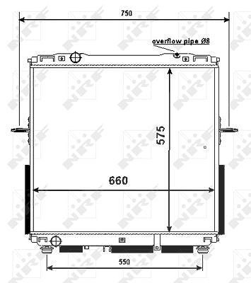 Nrf Kühler, Motorkühlung [Hersteller-Nr. 53367] für Kia