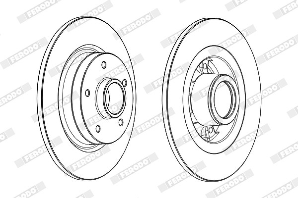 Ferodo 1x Bremsscheibe [Hersteller-Nr. DDF1731-1] für Renault