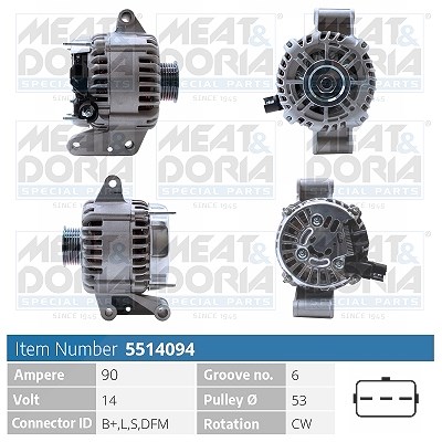 Meat & Doria Generator [Hersteller-Nr. 5514094] für Ford, Jaguar