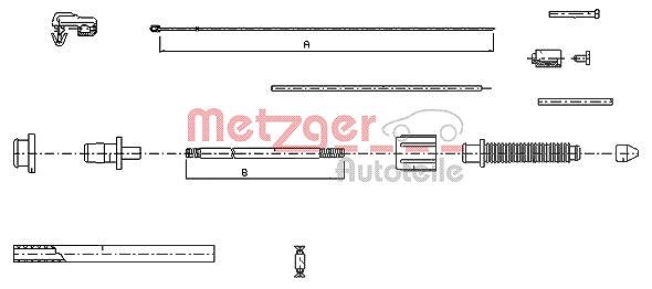 Metzger Autoteile Gaszug [Hersteller-Nr. 10.0382] für Renault