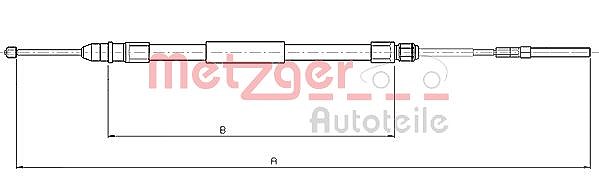 Metzger Autoteile Bremszug hinten rechts [Hersteller-Nr. 10.4136] für BMW