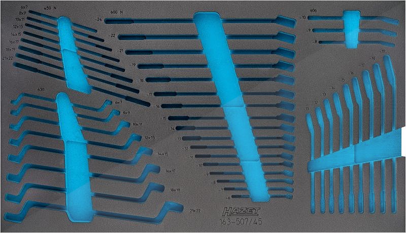 Hazet 2-Komponenten Weichschaum-Einlage - leer - für 163-507/45 [Hersteller-Nr. 163-507L]