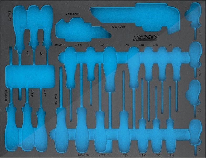 Hazet 2-Komponenten Weichschaum-Einlage - leer - für 163-526/41 [Hersteller-Nr. 163-526L]