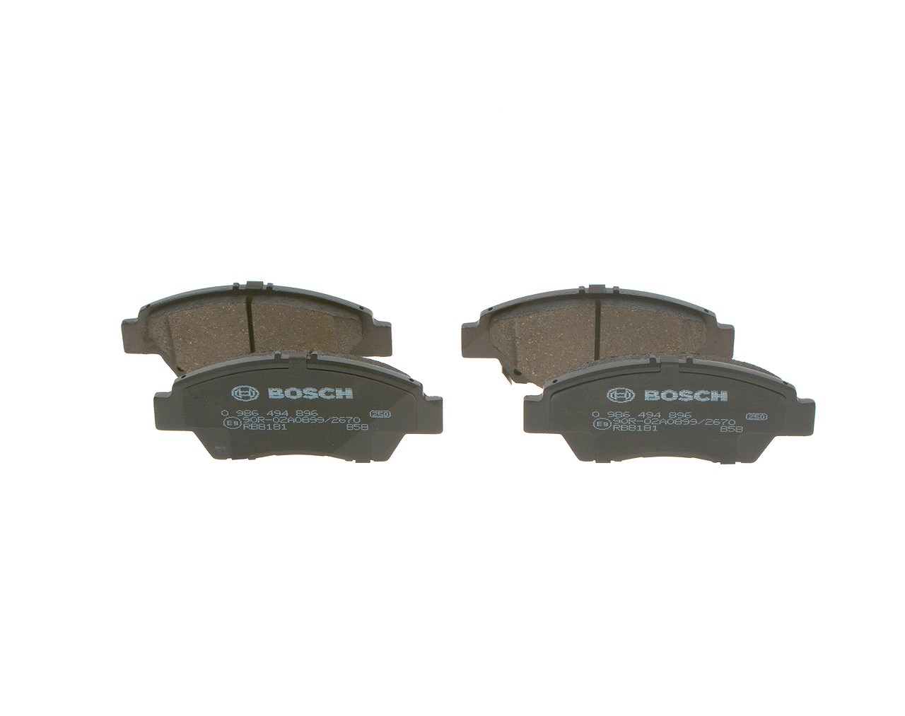 Bosch Bremsbelagsatz, Scheibenbremse [Hersteller-Nr. 0986494896] für Honda