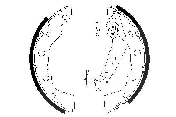 Bosch Bremsbackensatz [Hersteller-Nr. 0986487577] für Mitsubishi