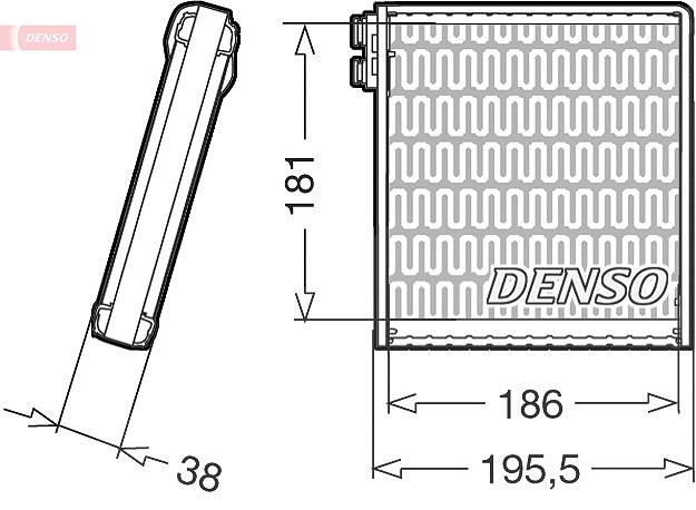 Denso Verdampfer, Klimaanlage [Hersteller-Nr. DEV09103] für Fiat