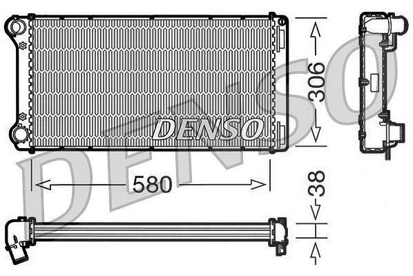 Denso Kühler, Motorkühlung [Hersteller-Nr. DRM09098] für Fiat