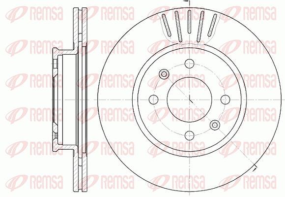Kawe 1x Bremsscheibe [Hersteller-Nr. 666610] für Hyundai