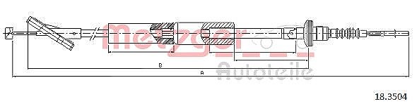 Metzger Autoteile Seilzug, Kupplungsbetätigung [Hersteller-Nr. 18.3504] für Chevrolet