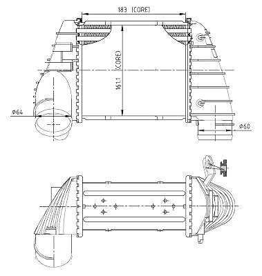 Nrf Ladeluftkühler [Hersteller-Nr. 309040] für Audi, Seat