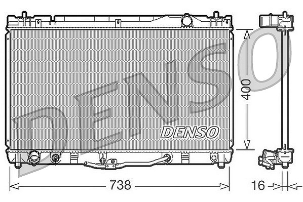 Denso Kühler, Motorkühlung [Hersteller-Nr. DRM50043] für Toyota