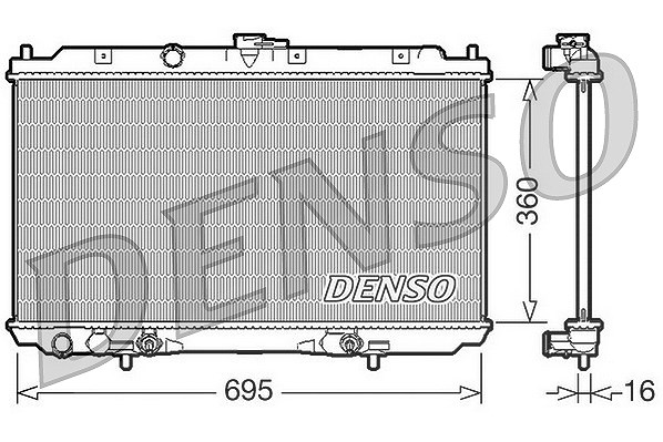 Denso Kühler, Motorkühlung [Hersteller-Nr. DRM46024] für Nissan