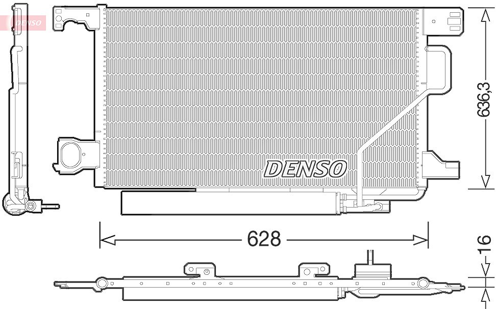 Denso Kondensator, Klimaanlage [Hersteller-Nr. DCN17023] für Mercedes-Benz