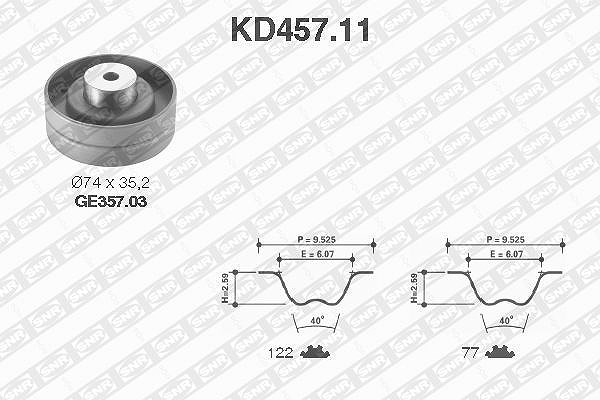 Snr Zahnriemensatz [Hersteller-Nr. KD457.11] für VW