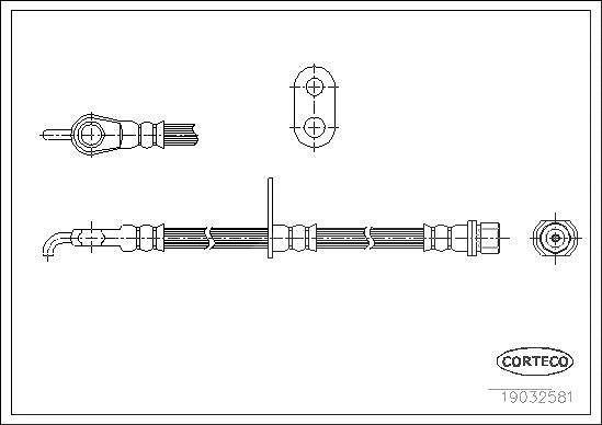 Corteco Bremsschlauch ERSTAUSRÜSTERQUALITÄT [Hersteller-Nr. 19032581] für Toyota