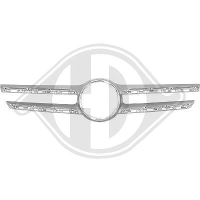 Diederichs Zier-/Schutzleiste, Kühlergitter [Hersteller-Nr. 1618241] für Mercedes-Benz