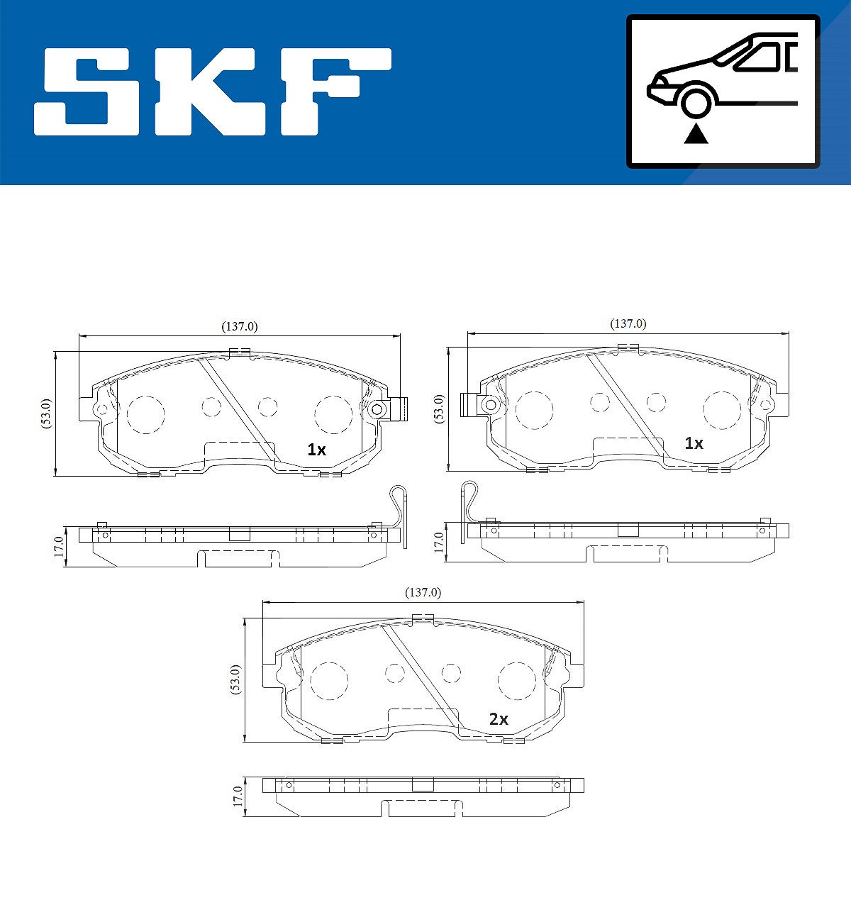 SKF VKBP80175A Bremsbelagsatz für Scheibenbremse Bremsbelagsatz - Bild 6