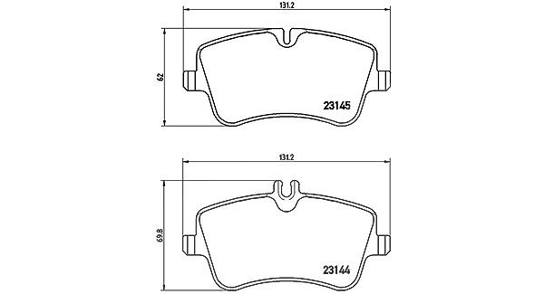 Magneti Marelli Bremsbelagsatz, Scheibenbremse [Hersteller-Nr. 363700450046] für Mercedes-Benz