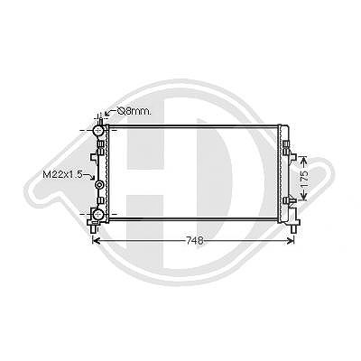 Diederichs Kühler, Motorkühlung [Hersteller-Nr. DCM3913] für Audi, Skoda, VW, Seat