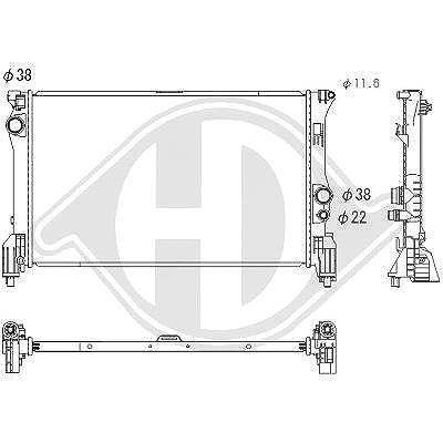 Diederichs Kühler, Motorkühlung [Hersteller-Nr. DCM3881] für Mercedes-Benz