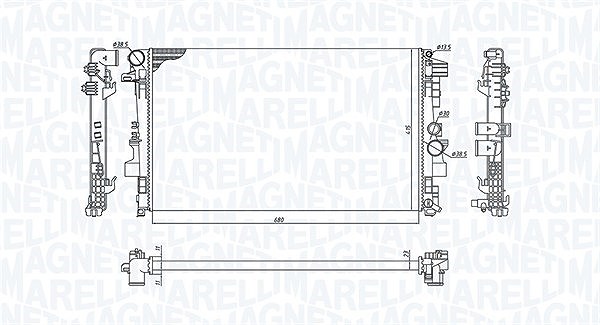 Magneti Marelli Kühler, Motorkühlung [Hersteller-Nr. 350213955000] für Mercedes-Benz
