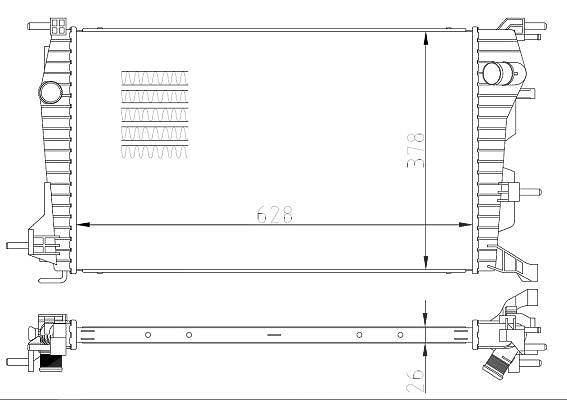 Nrf Kühler, Motorkühlung [Hersteller-Nr. 550004] für Renault