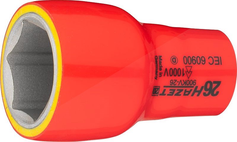 Hazet Steckschlüsseleinsatz - schutzisoliert - 1/2 - Sechskant - 26mm [Hersteller-Nr. 900KV-26]