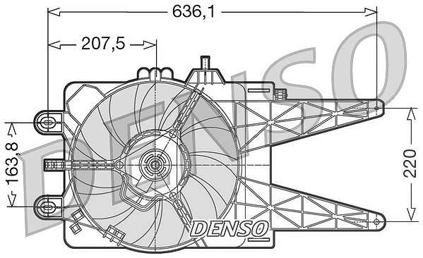 Denso Lüfter, Motorkühlung [Hersteller-Nr. DER09014] für Fiat