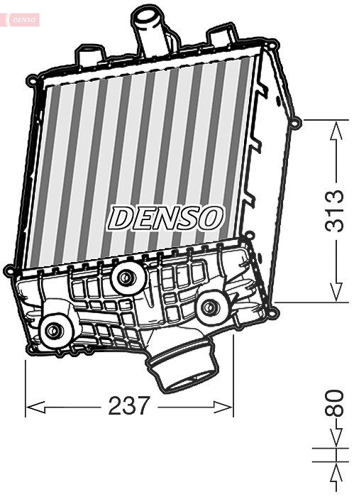 Denso Ladeluftkühler [Hersteller-Nr. DIT28002] für Porsche
