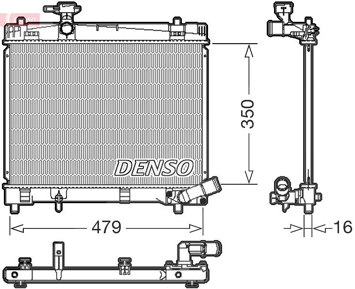 Denso Kühler, Motorkühlung [Hersteller-Nr. DRM50086] für Toyota