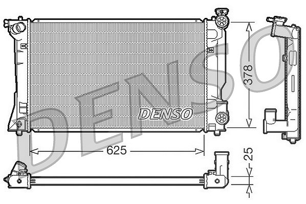 Denso Kühler, Motorkühlung [Hersteller-Nr. DRM50035] für Toyota