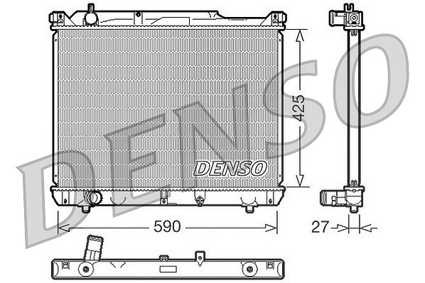 Denso Kühler, Motorkühlung [Hersteller-Nr. DRM47019] für Suzuki