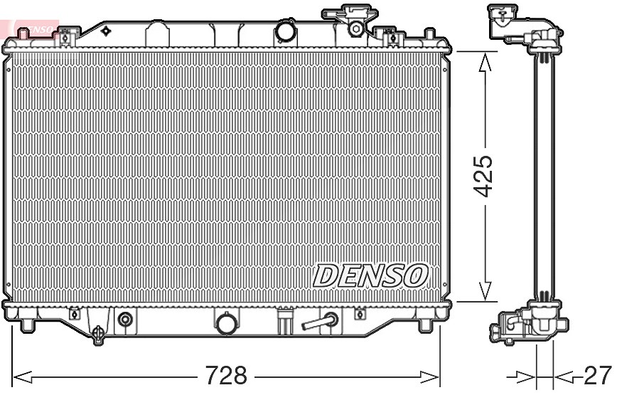 Denso Kühler, Motorkühlung [Hersteller-Nr. DRM44041] für Mazda