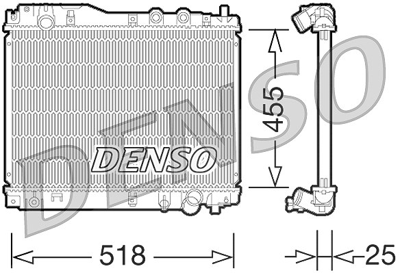 Denso Kühler, Motorkühlung [Hersteller-Nr. DRM40027] für Honda
