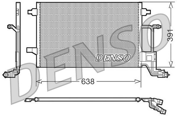 Denso Kondensator, Klimaanlage [Hersteller-Nr. DCN02014] für Audi