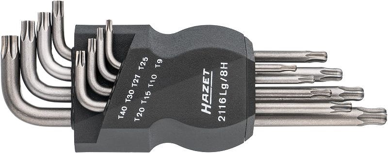 Hazet Winkelschraubendreher Satz - TORX® Profil - Anzahl Werkzeuge: 8 [Hersteller-Nr. 2116LG/8H]