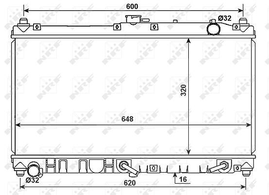 Nrf Kühler, Motorkühlung [Hersteller-Nr. 53977] für Mazda