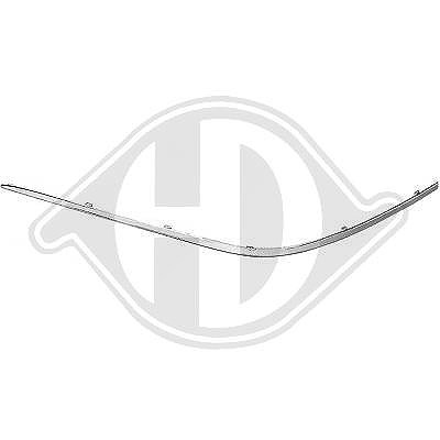 Diederichs Zier-/Schutzleiste, Stoßfänger [Hersteller-Nr. 1614164] für Mercedes-Benz