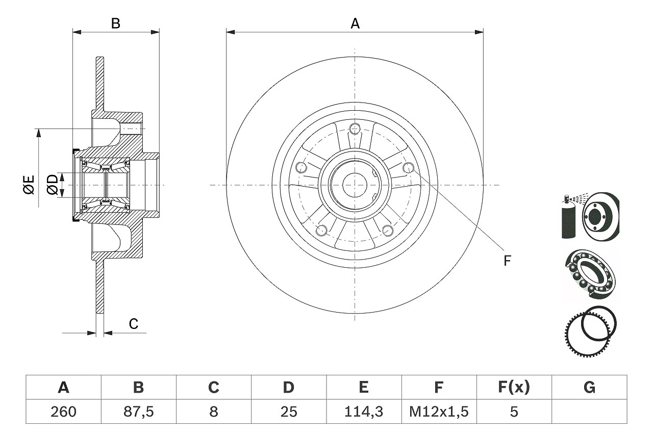Bosch Bremsscheibe [Hersteller-Nr. 0986479E79] für Renault