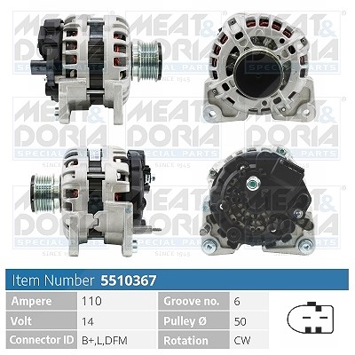 Meat & Doria Generator [Hersteller-Nr. 5510367] für Seat, VW, Audi, Skoda