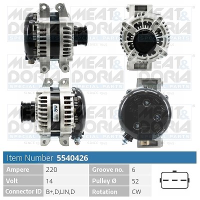 Meat & Doria Generator [Hersteller-Nr. 5540426] für Jeep, Lancia
