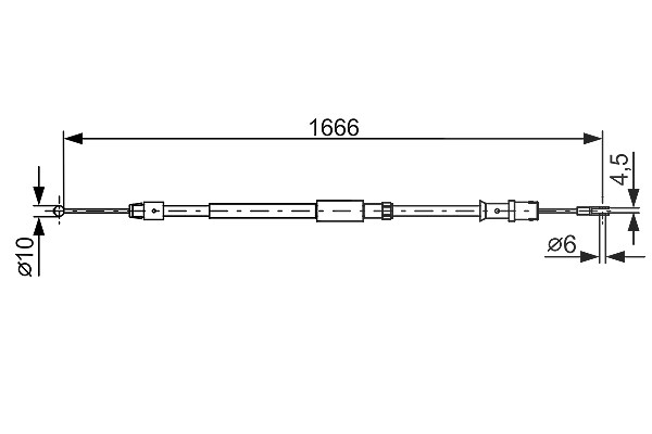 Bosch Seilzug, Feststellbremse [Hersteller-Nr. 1987482032] für Mercedes-Benz, VW