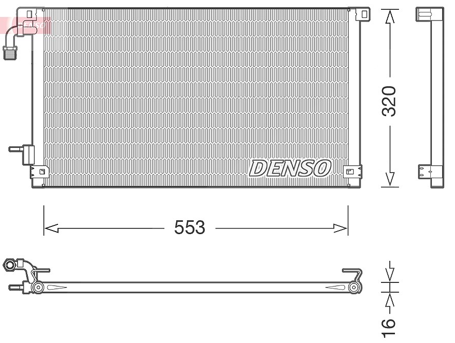 Denso Kondensator, Klimaanlage [Hersteller-Nr. DCN21014] für Peugeot, Citroën