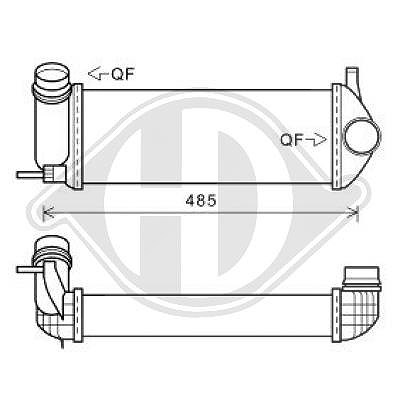 Diederichs Ladeluftkühler [Hersteller-Nr. DCA1129] für Mercedes-Benz, Renault