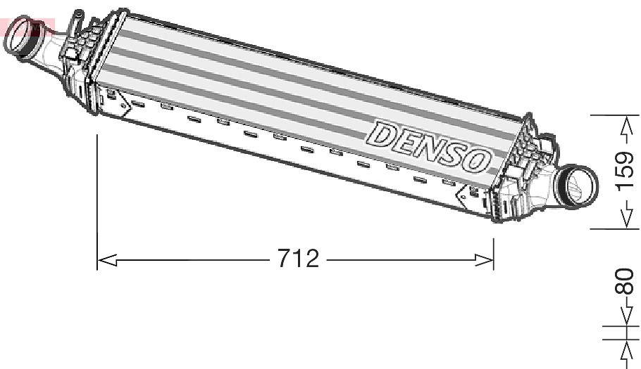 Denso Ladeluftkühler [Hersteller-Nr. DIT02038] für Audi
