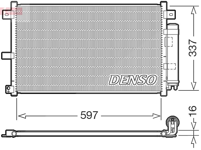 Denso Kondensator, Klimaanlage [Hersteller-Nr. DCN44001] für Mazda