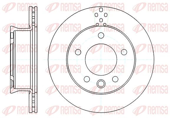 Kawe 1x Bremsscheibe [Hersteller-Nr. 6127510] für Mercedes-Benz